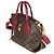 Louis Vuitton Bordeaux Monogram Canvas Flower Zipped Tote PM Marrone - vista 3