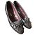 Chanel Bailarinas en piel acolchada negra Negro