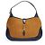 Gucci Jackie 1961 Borsa Medium Rafia Pelle Blu Navy