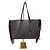 Borsa Tote Saint Laurent in pelle nera con frange Nero