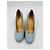 Dries Van Noten Pumps aus hellblauem Leder - Ansicht 8