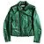 Saint Laurent grüne Leder-Bikerjacke