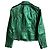 Saint Laurent grüne Leder-Bikerjacke - Ansicht 10
