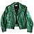 Saint Laurent grüne Leder-Bikerjacke - Ansicht 8