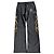 Balenciaga Weite Baumwollhose Grau mit Glitzergrafik