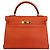 Hermès Sac à main Hermes Kelly Orange Gulliver avec fermoir doré 32