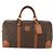 Céline Celine Vintage Macadam Boston Canvas and Leather Marron