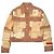 Heron Preston Patchwork Denim Jacke Beige Orange