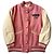 Miu Miu Giacca Varsity in Lana e Pelle Rosa Bianco