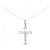 Autre Marque Collana con Croce in Oro Bianco Au750 Argento