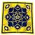 Hermès Couronnes Foulard Seta - Giallo e Blu Navy