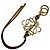 Porte-clés et accessoire de sac Loewe Classic Calf Tan Anagram Doré