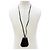 Hermès HERMES Vintage Leather Necklace Black - view 2