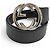 Gucci Leather GG Pattern Interlocking G Buckle Belt - Black