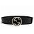 Gucci Leather GG Pattern Interlocking G Buckle Belt - Black - view 3