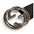 Gucci Leather GG Pattern Interlocking G Buckle Belt - Black - view 5