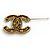 Spilla Chanel Vintage 02A Coco Mark Design Bianco D'oro - vista 4