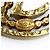 Spilla Chanel Vintage 02A Coco Mark Design Bianco D'oro - vista 5