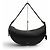 Borsa a tracolla in pelle Prada 1BC255 Demi-Lune con logo Triangle Nero