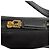 Borsa a tracolla in pelle Prada 1BC255 Demi-Lune con logo Triangle Nero - vista 11