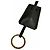 Borsa a tracolla in pelle Prada 1BC255 Demi-Lune con logo Triangle Nero - vista 12