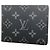 Portafoglio Slender Louis Vuitton Monogram Eclipse Nero