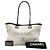 Chanel Deauville Tote aus Canvas Gray Small Braun Grau - Ansicht 8