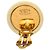 Chanel Yellow CC Resin Round Clip On Earrings - view 3