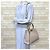 Borsa a Spalla Fendi Medium Peekaboo Beige Grigio - vista 2