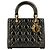 Borsa Christian Dior Lady Cannage in vernice Nero