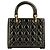 Borsa Christian Dior Lady Cannage in vernice Nero - vista 2