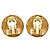 Orecchini a clip Chanel Coco Mark placcati oro D'oro - vista 3