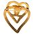 Timeless Spilla Vintage Chanel Coco Mark con Motivo a Cuore D'oro - vista 2