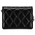Mini borsa a tracolla Chanel Matelassé Coco Mark Camellia Nero - vista 3
