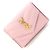 Saint Laurent Tri-fold Wallet aus rosa Leder Schwarz Pink