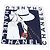 Sciarpa Chanel Mademoiselle Gripoix Jewel Pattern Bianco Blu navy