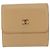 Chanel CC Trifold Leather Beige