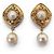 ORECCHINI VINTAGE CHANEL 1990 BAROCCHI DI PERLE CLIP D'oro