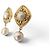 ORECCHINI VINTAGE CHANEL 1990 BAROCCHI DI PERLE CLIP D'oro - vista 2