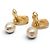 ORECCHINI VINTAGE CHANEL 1990 BAROCCHI DI PERLE CLIP D'oro - vista 4