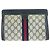Clutch Gucci Vintage GG Supreme in tela e pelle Blu - vista 2