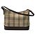 Burberry Nova Check Canvas Leder Schultertasche Braun Beige - Ansicht 2