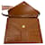 Yves Saint Laurent Woven Vintage Brown Leather Shoulder Clutch Bag  - view 7