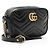 Borsa a tracolla mini Gucci Matelasse Leather GG Marmont Nero - vista 2