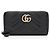 Portafoglio con zip Gucci Matelasse Leather GG Marmont Nero