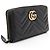 Portafoglio con zip Gucci Matelasse Leather GG Marmont Nero - vista 2