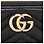 Portafoglio con zip Gucci Matelasse Leather GG Marmont Nero - vista 7