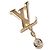 Louis Vuitton K18YG Diamond Ohrringe Golden Metallisch
