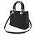 Borsa Lady Dior in pelle satinata cannage Dior Nero - vista 2