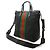 Gucci Nylon-Canvas-Leder Web Stripe Tote Bag Schwarz - Ansicht 2